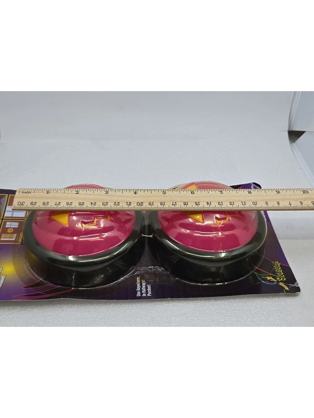 New NIP Vintage Kmart Halloween Spooky Pink Pumpkin Touch Lights NOS